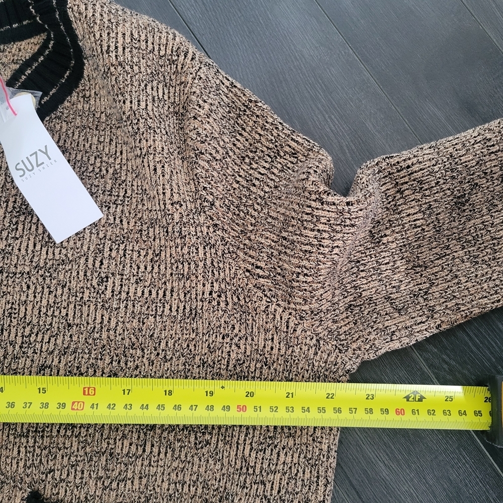 NWT SUZY SHIER Tweed-inspired Knit Button-Up Cardigan - Size XXL - Picture 7 of 11